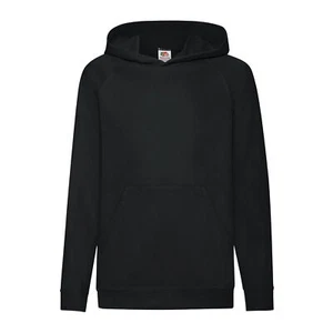 Fruit Of The Loom Childrens Lightweight Hooded Sweatshirt / Hoodie (BC2652) - Picture 1 of 14