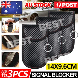 Car Key Signal Blocker Case Faraday Cage Fob Pouch Keyless RFID Blocking Bag - Picture 1 of 13