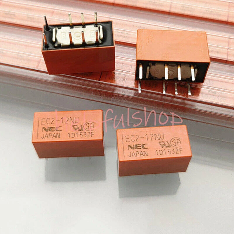 2Pcs NEC EC2-12NU Power Relay 12VDC 8Pin NEW - Image 1 of 1