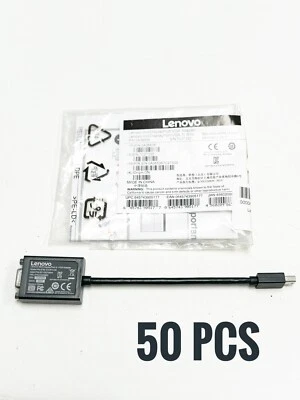 50PCS OEM Lenovo Mini-DisplayPort to VGA Adapter Cable STM STDP3100 0A36536 - Image 1 of 4