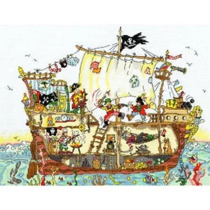 Bothy Threads counted cross stitch Kit "Pirate Ship", 26x35cm, XCT7 - Picture 1 of 1