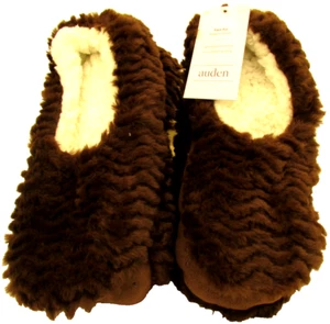 Auden Women's Wavy Textured Faux Pull-On Slipper Socks With Grippers M/L Lot 2 - Picture 1 of 6