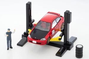 1:64 Tomica Tomicarama Limited Vintage Honda Civic EK9 Type R Garage Lift Set - Picture 1 of 12