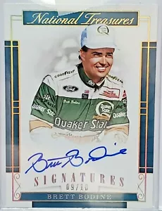 Brett Bodine 2017 National Treasures Racing Signatures Gold #S-BB 9/10 - Picture 1 of 2