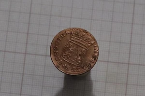 🧭 🇳🇱 NETHERLANDS VOC DUIT GELDERLAND 1786 B66 #K7356 - Imagen 1 de 2