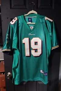 Reebok Miami Dolphins Jersey #19 Brandon Marshall Mens 52 - Picture 1 of 10