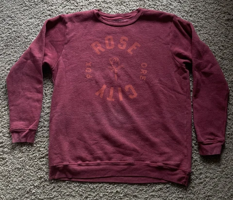 Vintage Rose City Portland Oregon  Club Crew Neck Sweatshirt Large Cover
