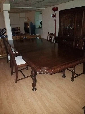 Excellent1880's 14 Piece Antique Walnut Dining Room Set Local Pickup only - Image 1 of 4