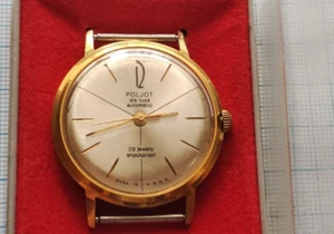 POLJOT de luxe Automatic mechanical  29 Gio USSR gold plated  mens watch USSR - Picture 1 of 12