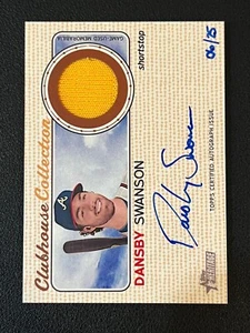 Dansby Swanson 2017 Topps Heritage Clubhouse Collection Auto /25 Rookie Year - Picture 1 of 2