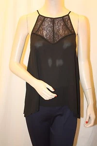 NEW BCBG MAX AZRIA BLACK CAITLIN SLEEVELESS TOP OSO1U373/S461A SZ M - Picture 1 of 5
