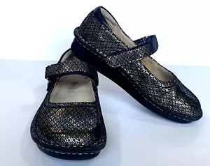Alegria Mary Jane Belle Shimmer Rainbow Diamonds Women’s Size 5 EU 35 Leather - Picture 1 of 12