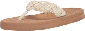 NEU Roxy Damen Colbee Hi Flip Flop Sport Sandale cremefarben gehäkelt Größe 11 - Bild 1 von 11