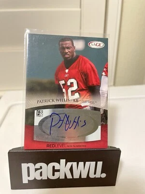 2007 SAGE Autographed Football - Autographs Red #A59 Patrick Willis (AU, RC) - Image 1 of 2