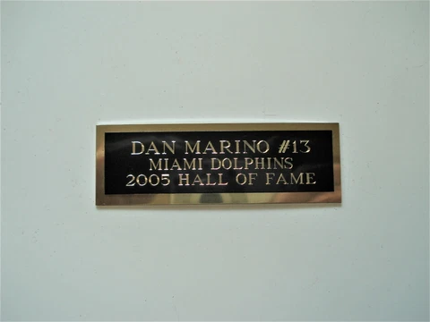 Dan Marino Football Card Miami Dolphins Card Plaque Nameplate 1" X 3" Cover
