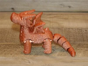 Gehäkelter Drache 3D-gedruckt Gelenk Flexi 6,25" Zappel Spielzeug Büro Schreibtisch Kupfer - Bild 1 von 5