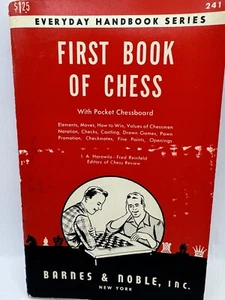 Vintage First Book Of Chess 1953 W/pocket Chessboard And Pieces Barnes & Noble - Picture 1 of 14