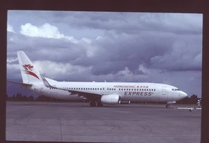 Orig ein Airline Dia Hong Kong Express 737-808 B-KJE - Bild 1 von 1