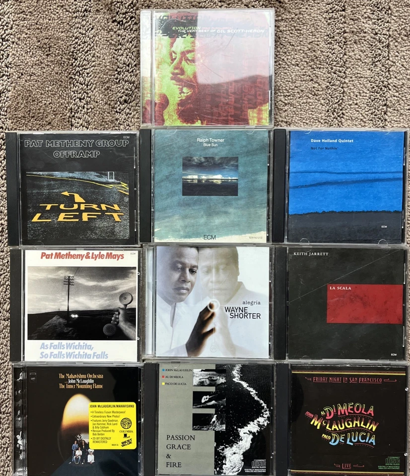 Jazz  Fusion Cd Lot of 10: Metheny/Mahavishnu/McLaughlin/Shorter/Jarrett/Towner Foto 1 de 4