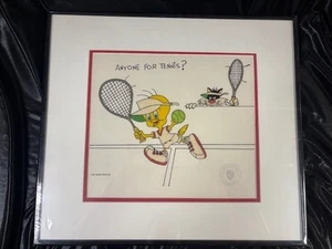"Anyone For Tennis?" Friz Freleng FRAMED Limited Edition Sericel Tweety Bird - Picture 1 of 3