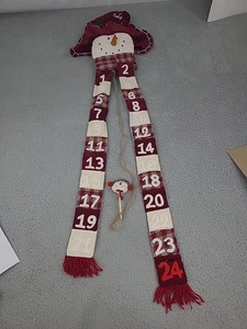 Figura de peluche colgante vintage muñeco de nieve calendario de adviento cuenta regresiva de Navidad - Imagen 1 de 19