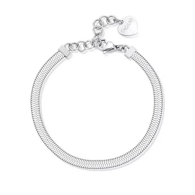 Bracciale Donna  In Acciaio Sagapo Piattina Catena Snake Sagapò SHK35 S'Agapo - Immagine 1 di 4