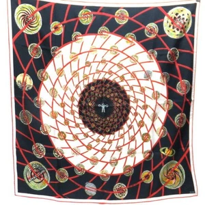 HERMES Schal Carre 90 cm GIVERNYLES LES FEUX DE L’ESPACE 100% Seide schwarz R8434 - Bild 1 von 6