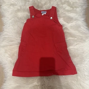Jacadi Red Pinafore Dress Size 36 Months - Picture 1 of 5