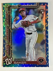 Darren Baker 2025 Topps Holiday (RC,SP) Rookie Blue Holiday Lights Foil #H167 - Bild 1 von 2