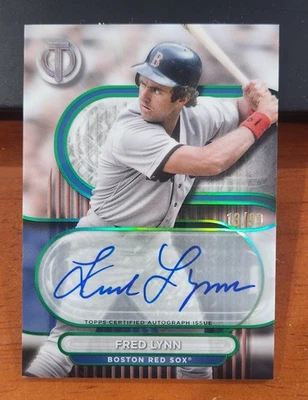 2024 Topps Tribute Fred Lynn Green Auto Autograph #13/99 Red Sox - Image 1 of 2