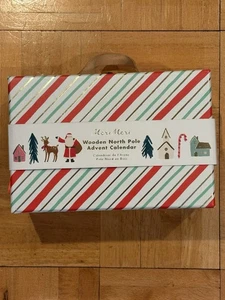 Meri Meri Christmas Wooden North Pole Advent Calendar 24 Pieces with Box New - Picture 1 of 3