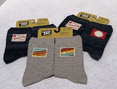 Calcetines Blue Q Tag 2 - TALLA GENIAL, 1 - Maravillosa Persona S/M CALCETINES TRIPULACIÓN NUEVOS Foto 1 de 4