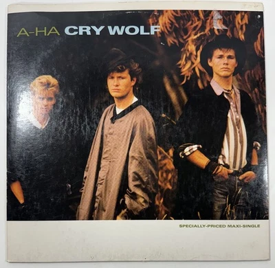 A-HA Cry Wolf  Vinyl Record LP 45 RPM 12" Maxi Single (1986) Aha - Image 1 of 4