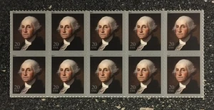 2011USA #4504 20c George Washington by Gilbert Stewart - Block of 10 From Sheet - Picture 1 of 1