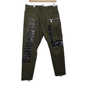 Dsquared2 Military Green Cargo Trousers Men's 48 Made In Italy - Picture 1 of 7