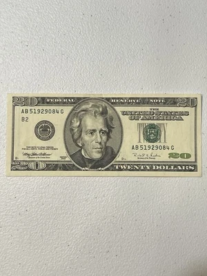 Series 1996 20 Dollars  federal reserve notes AB51929084G - Image 1 of 2