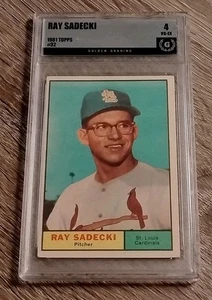 Tarjeta de novato #32 Topps 1961 clasificación 4 - Ray Sadecki - Cardinals - Imagen 1 de 2
