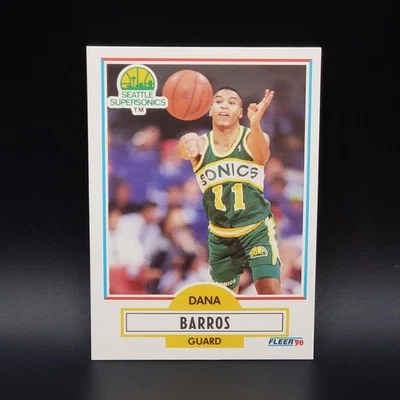 1990 Fleer #175 Dana Barros 新秀 (RC) — 第 1/2 张图片