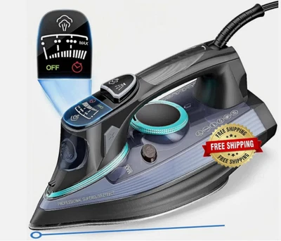 Plancha de Vapor 1700 Вт, Suela Cerámica, Apagado Automático, ЖК-дисплей, Antigoteo - Изображение 1 из 4