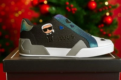 Mavise para mujer Karl Lagerfeld Paris talla Prendedores para zapatillas sin cordones de mezcla de cuero de 7,5 Foto 1 de 4