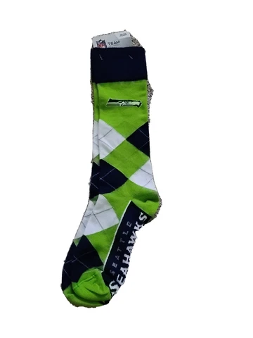Seattle Seahawks Argyle Unisex Crew Cut Socks - One Size Fits Most Cover