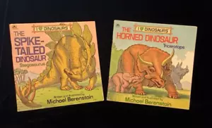 2 I Love Dinosaurs Books Berenstain Horned Triceratops Spike-Tailed Stegosaurus - Imagen 1 de 8