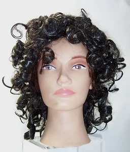 Teklan Women’s Wig Dark Brown Curly Shoulder Length Ringlets Lots of Body  - Picture 1 of 12