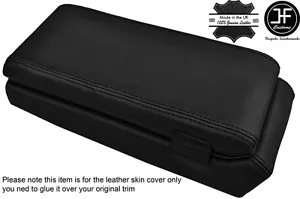 REPOSABRAZOS DE COSTURA NEGRA Y CAJA DE ALMACENAMIENTO CUBIERTAS DE CUERO PARA PORSCHE 924 944 83-85 - Imagen 1 de 3