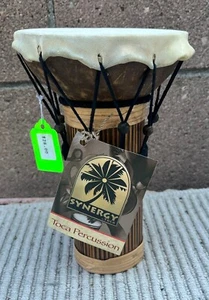 Toca BBD-8 Carved Bamboo Drum 8" Rope Tension - Picture 1 of 4