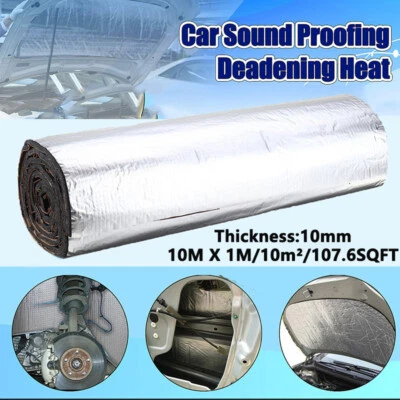 10㎡ 10MM Sound Deadener Heat Proof Insulation Noise Proofing Foam Car Shield NEW - image 1 of 4