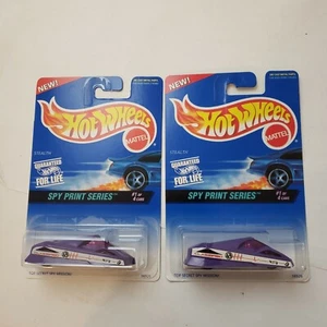 Lot of 2 1996 Hot Wheels Spy Print Series #553 Stealth 1/4 NEW in Package NOS - Picture 1 of 8