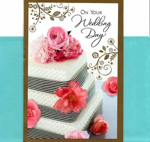 Congratulations Wedding Special Couple Pink Flowers Hallmark Greeting Card - Picture 1 of 3