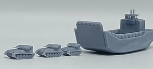 Landing Craft LCU F4 with Scorpion Tank models Falklands conflict 1/200 scale - Picture 1 of 6