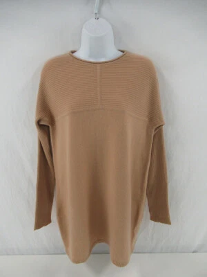 Suéter Pulôver Feminino Tory Burch 100% Cashmere Marrom Claro Tamanho G #K950 - Imagem 1 de 4